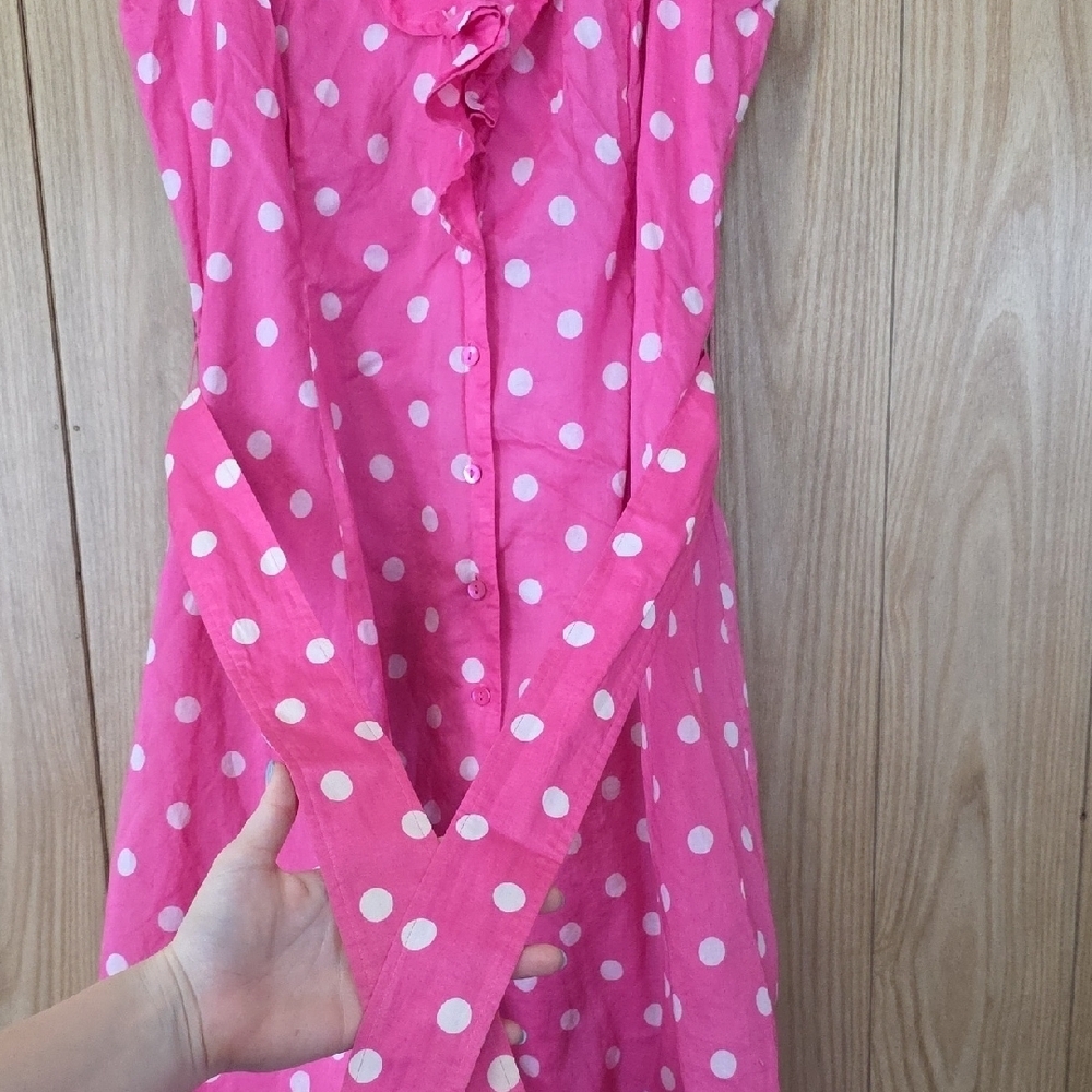 Jones New York Pink and White Polka Dot Dress - Picture 7 of 14